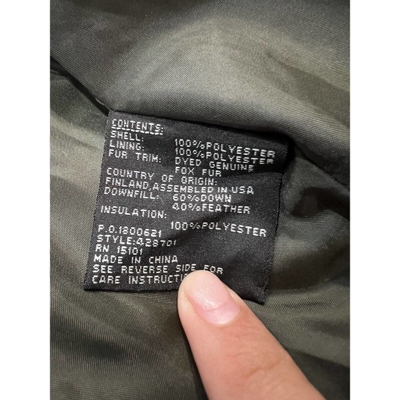 1 Madison Green Puffer‎ Down Coat Jacket Women's Size Small S Cinch Winter - Picture 6 of 9